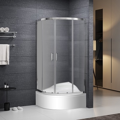 TALDIS NISKA TUŠ KABINA polukružna 80x80x165cm crom profil/mat mutno staklo 5mm